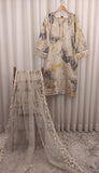2Pcs Embroidered Cotton Net suit