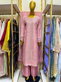 3pcs Embroidered Chiffon Suit
