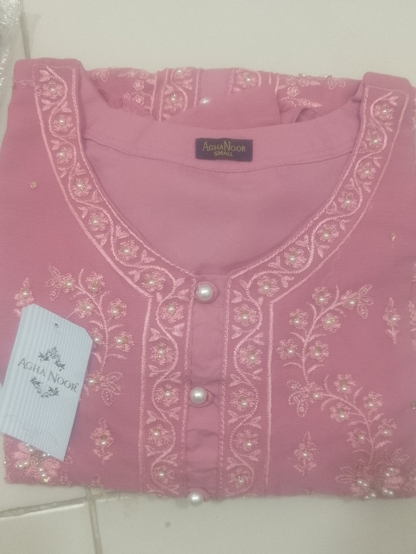 2Pcs Embroidered Chiffon Suit