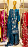 3Pcs Embroidered Chiffon Suit