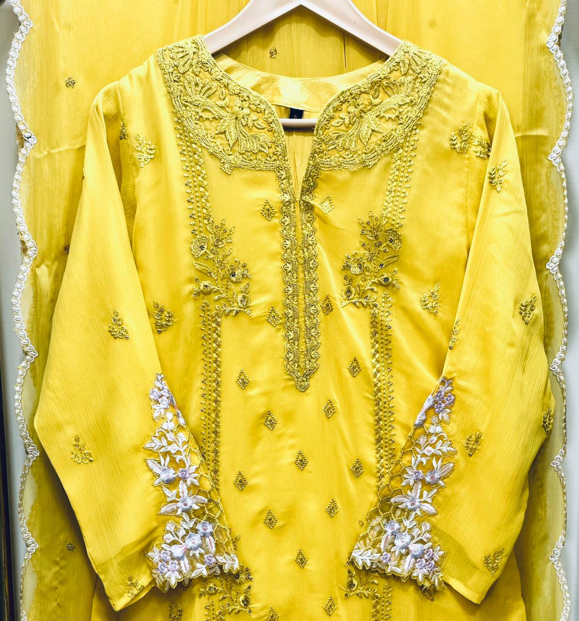 Dhagha Kari – 3Pcs Embroidered Suit | Luxury Threadwork Collection