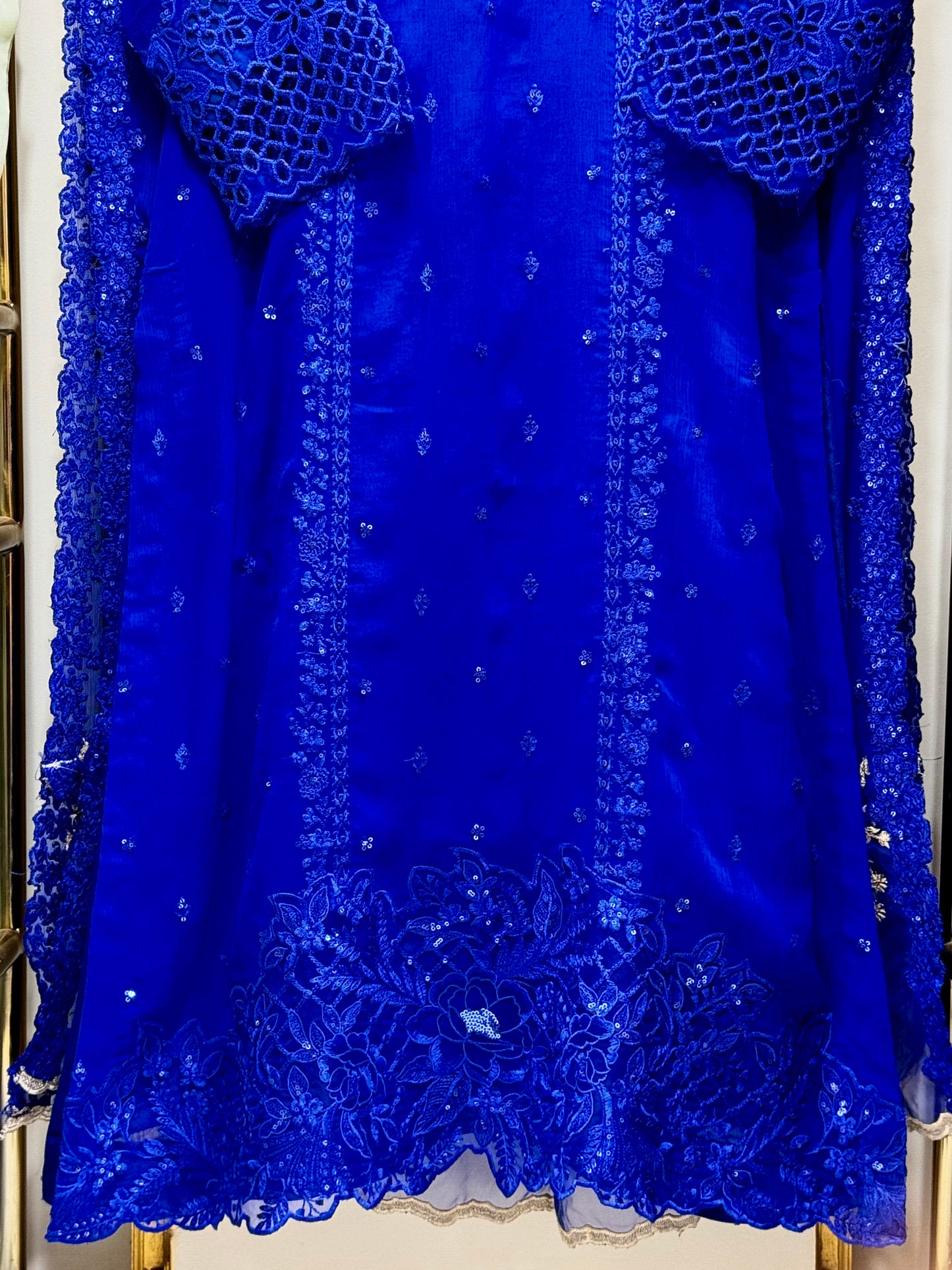 3PCS Embroidered Chiffon Suit