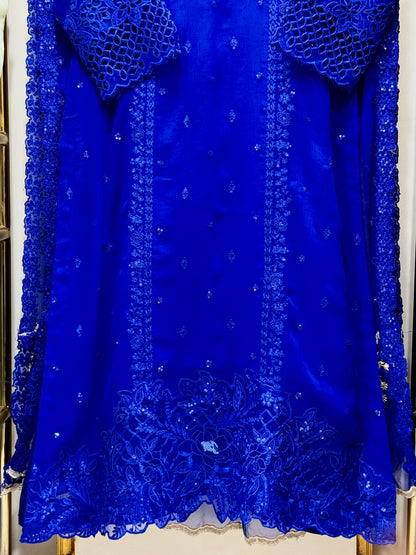 3PCS Embroidered Chiffon Suit