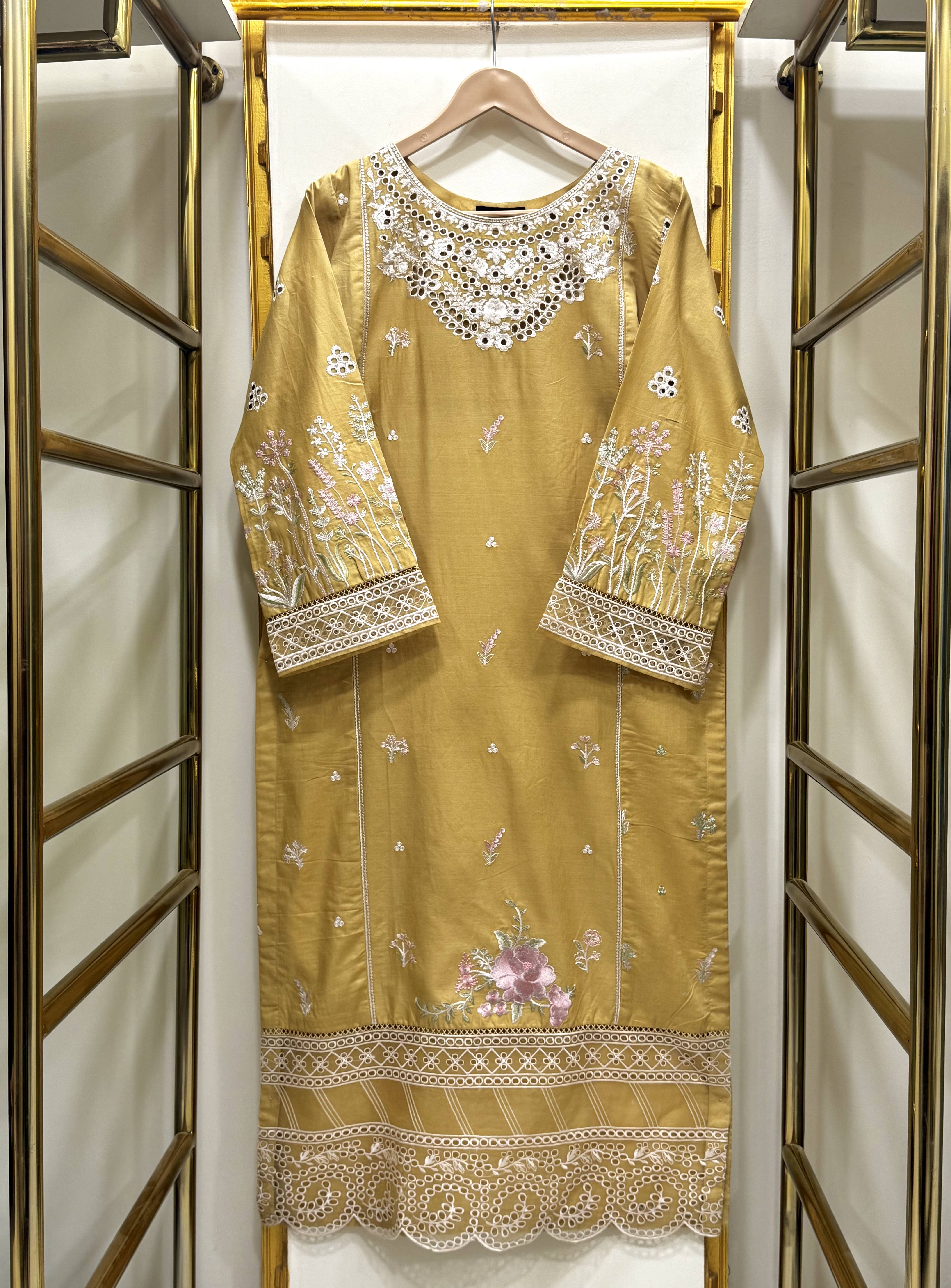 Embroidered Cotton Co-Ord Set – Premium 2Pcs Shirt & Trouser Outfit