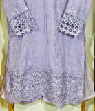 Lilac Whisper – Lilac Luxury Embroidered 3-Piece Chiffon Suit
