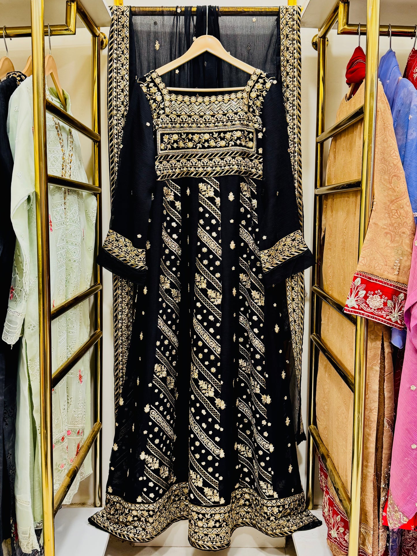 Elysian Dream – Luxury Embroidered Bamber Chiffon Maxi