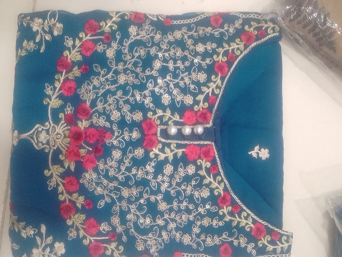 2Pcs Embroidered Chiffon Suit