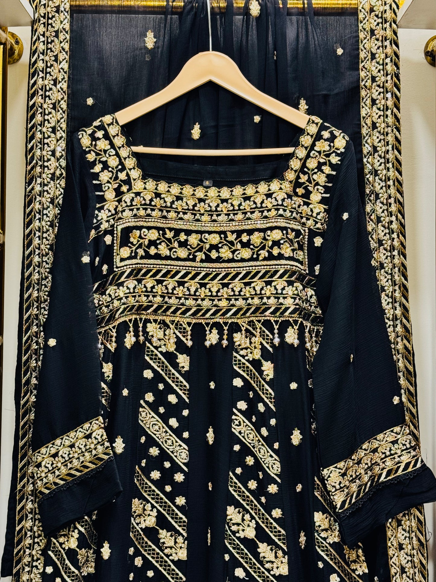 Elysian Dream – Luxury Embroidered Bamber Chiffon Maxi