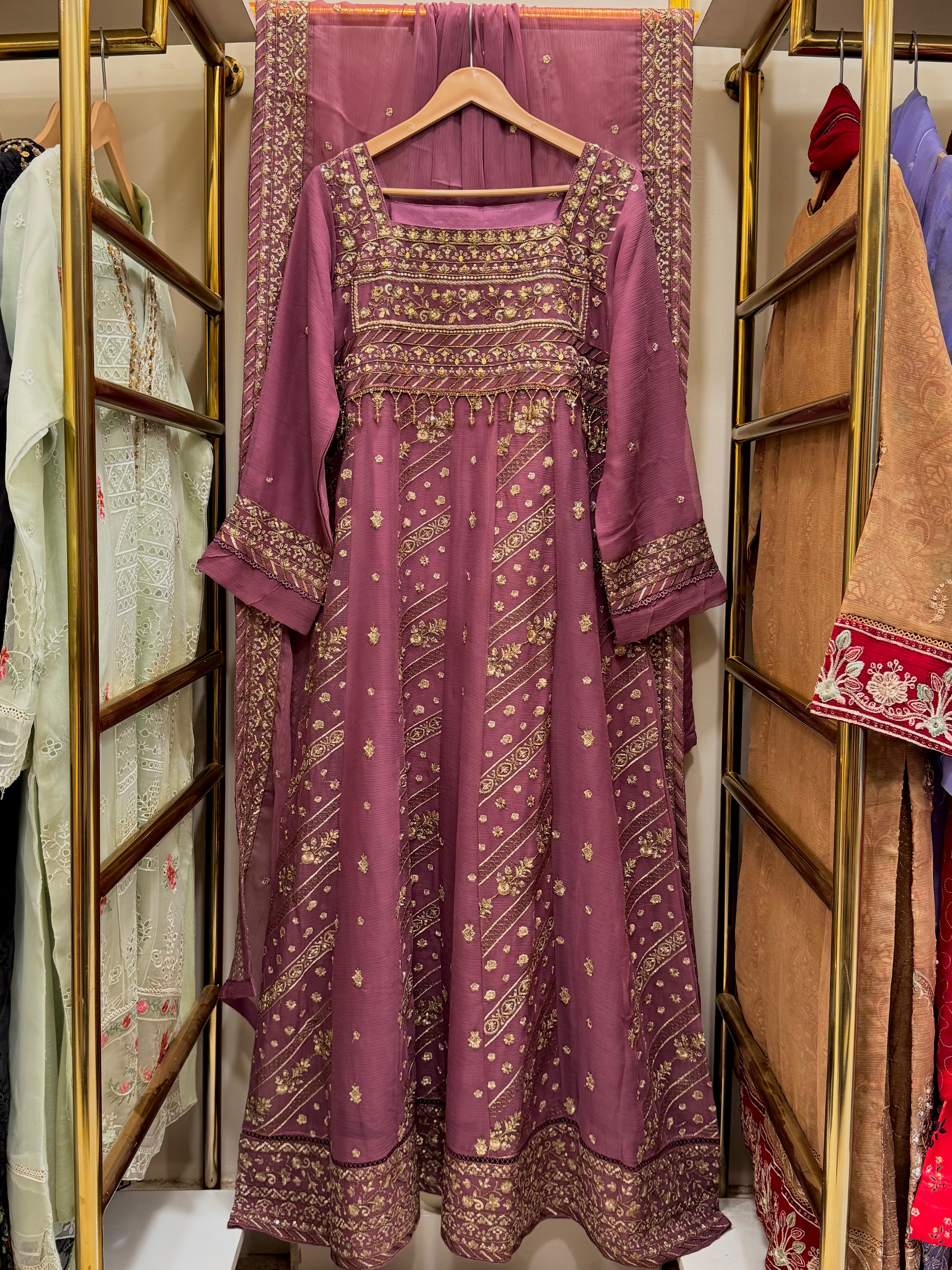 Elysian Dream – Luxury Embroidered Bamber Chiffon Maxi