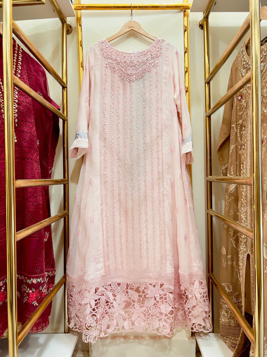 3Pcs Embroidered Chiffon Gown