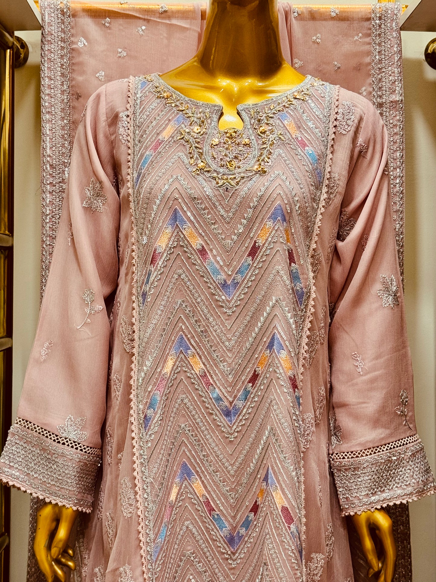 Elysian Dream – Luxury Embroidered Bamber Chiffon Gown