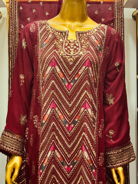 Elysian Dream – Luxury Embroidered Bamber Chiffon Gown