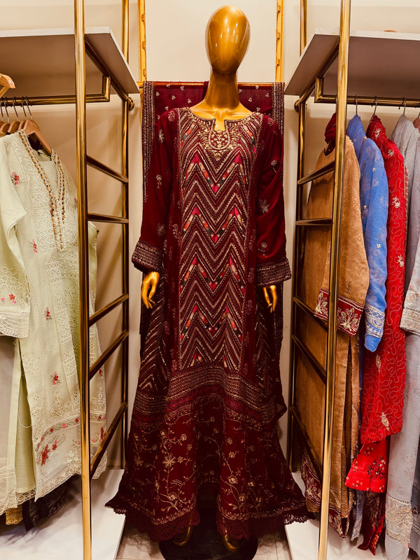 Elysian Dream – Luxury Embroidered Bamber Chiffon Gown