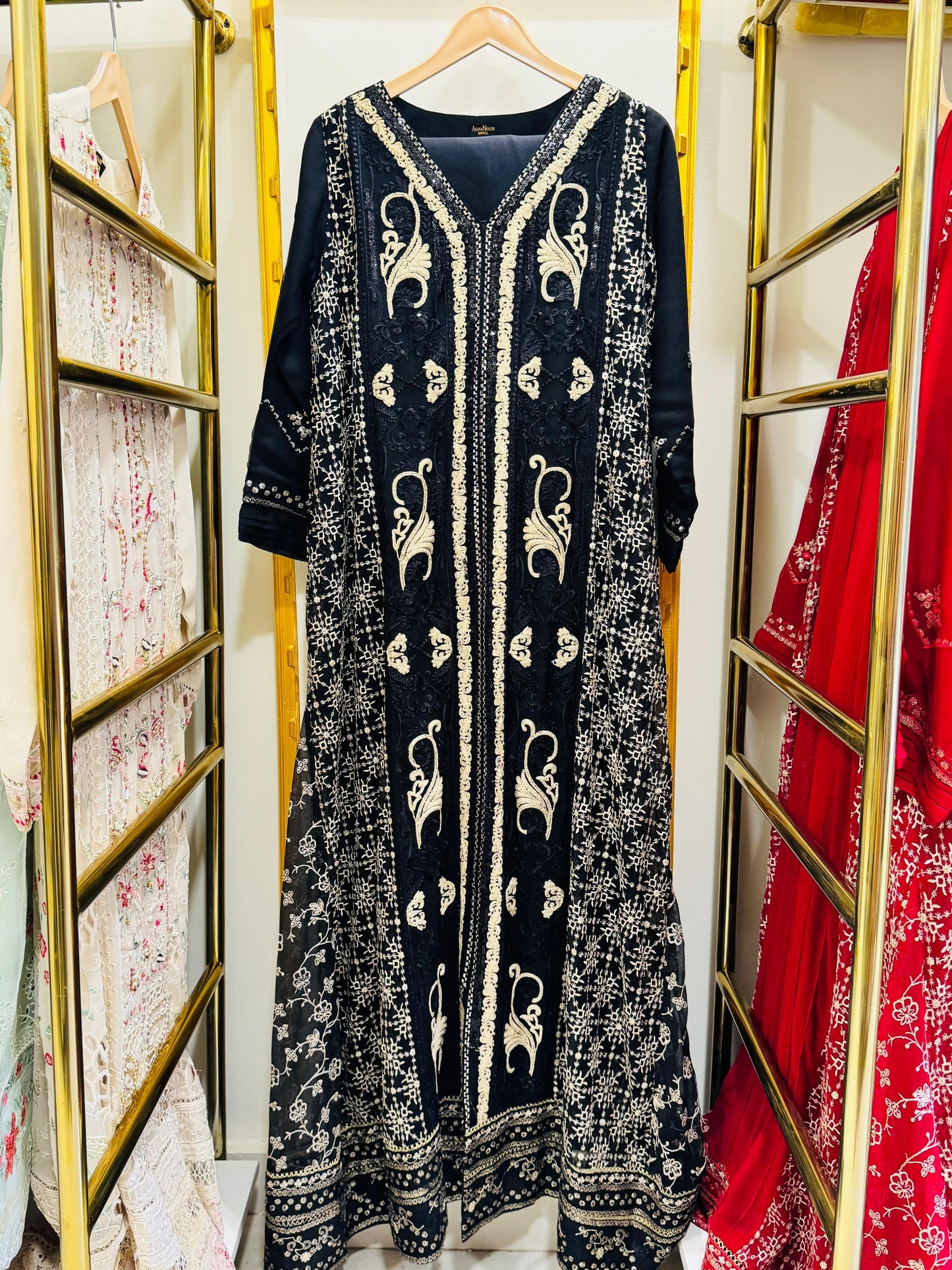 3Pcs Embroidered Chiffon Gown