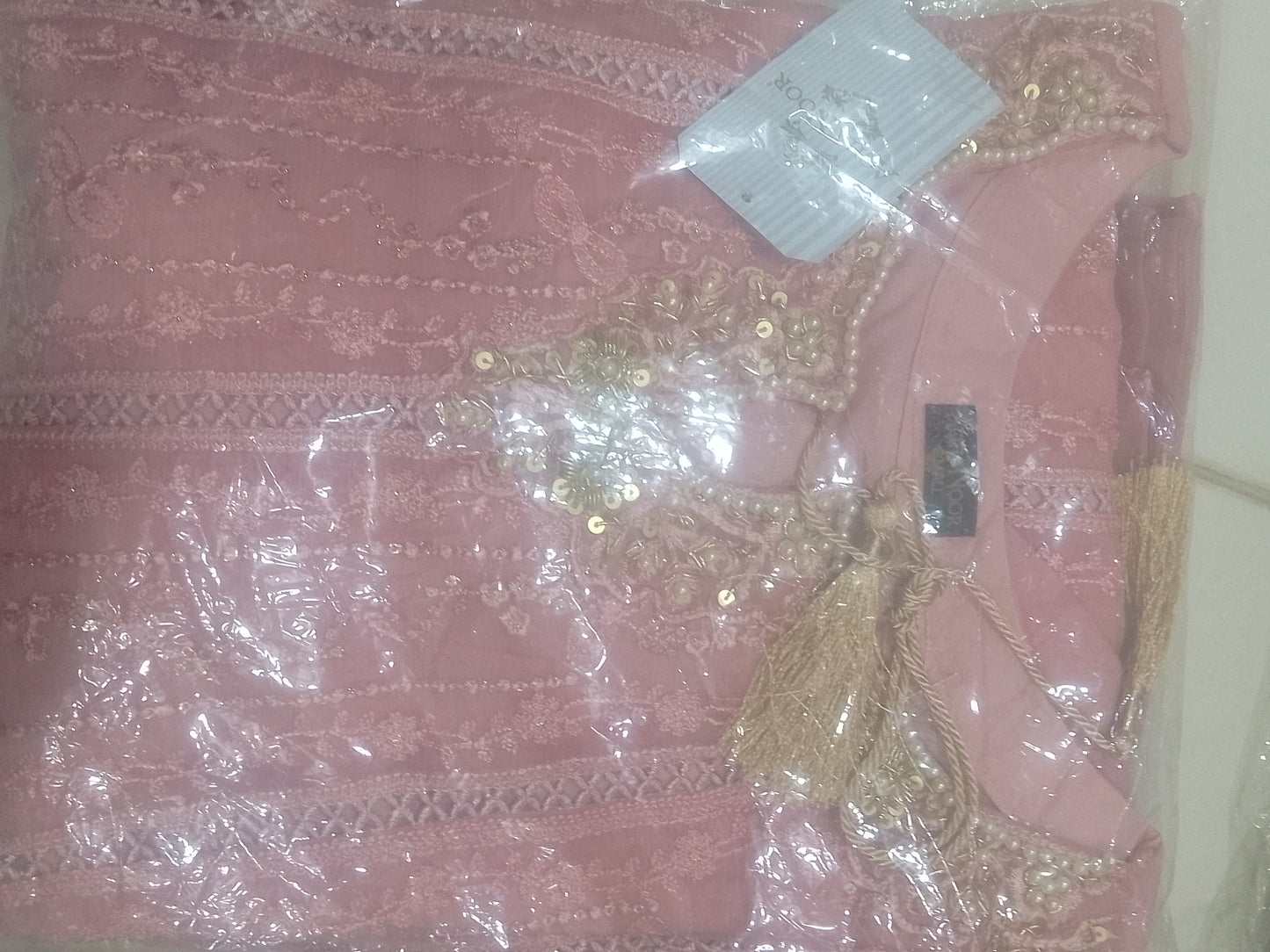 2Pcs Embroidered Chiffon Suit