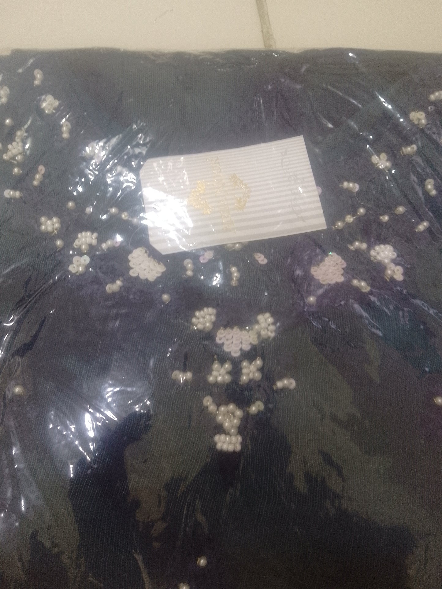 2Pcs Embroidered Cotton Net suit