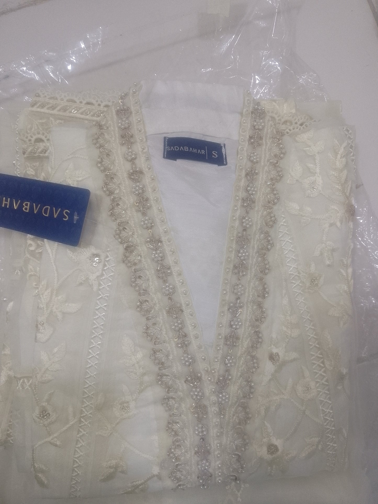 2Pcs Embroidered Organza suit shirt and Dupatta