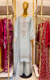 3Pcs Embroidered Chiffon Suit