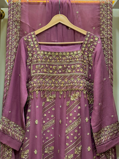 Elysian Dream – Luxury Embroidered Bamber Chiffon Maxi