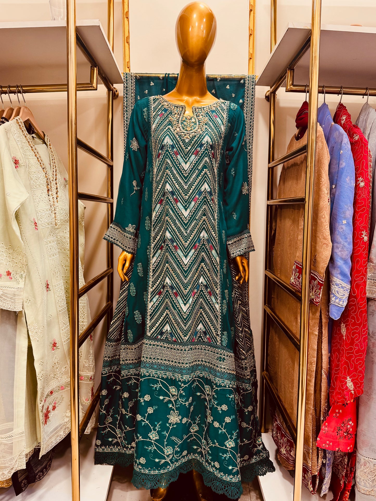 Elysian Dream – Luxury Embroidered Bamber Chiffon Gown