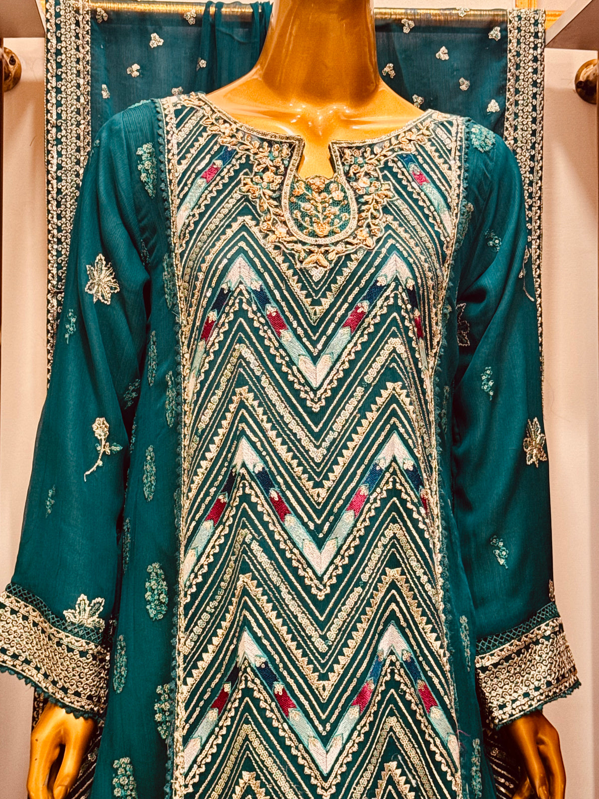 Elysian Dream – Luxury Embroidered Bamber Chiffon Gown