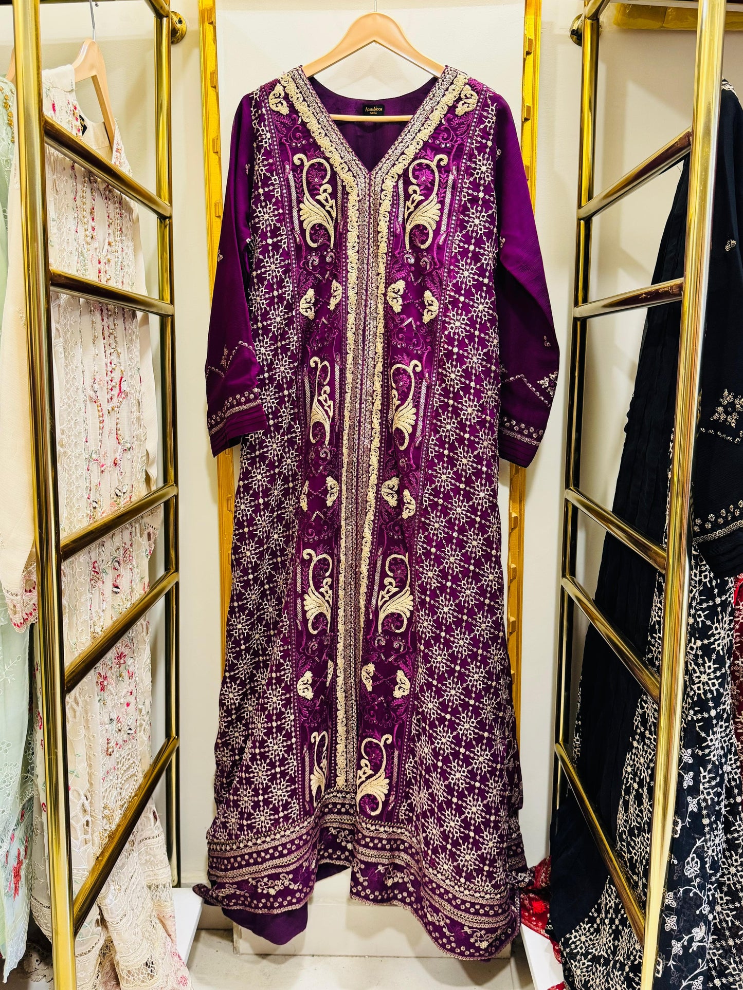 3Pcs Embroidered Chiffon Gown