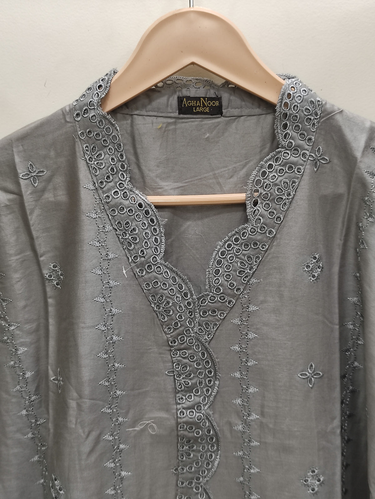 2Pcs Embroidered Cotton suit shirt and trousers